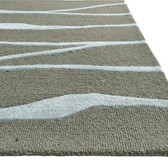 Ripple Wave Hand Tufted Wool Rug green