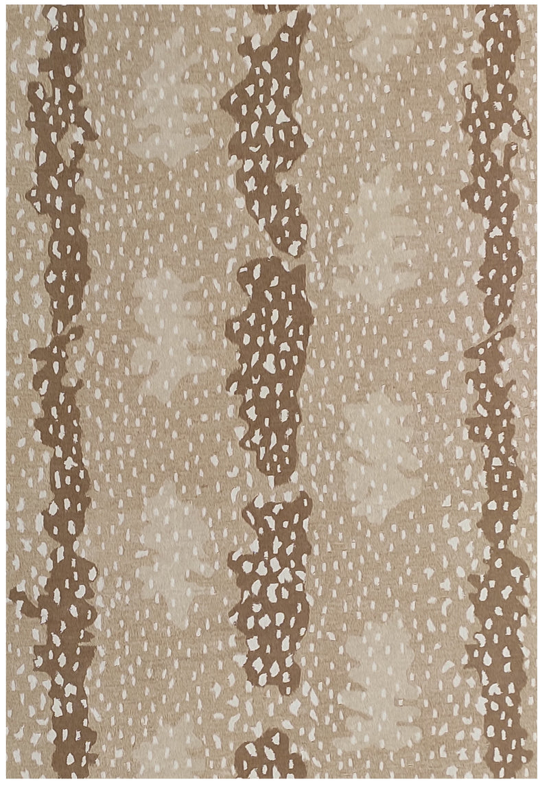Antelope Tufted Beige | Hand Tufted Wool Area Rug | Modern Animal Print Carpet