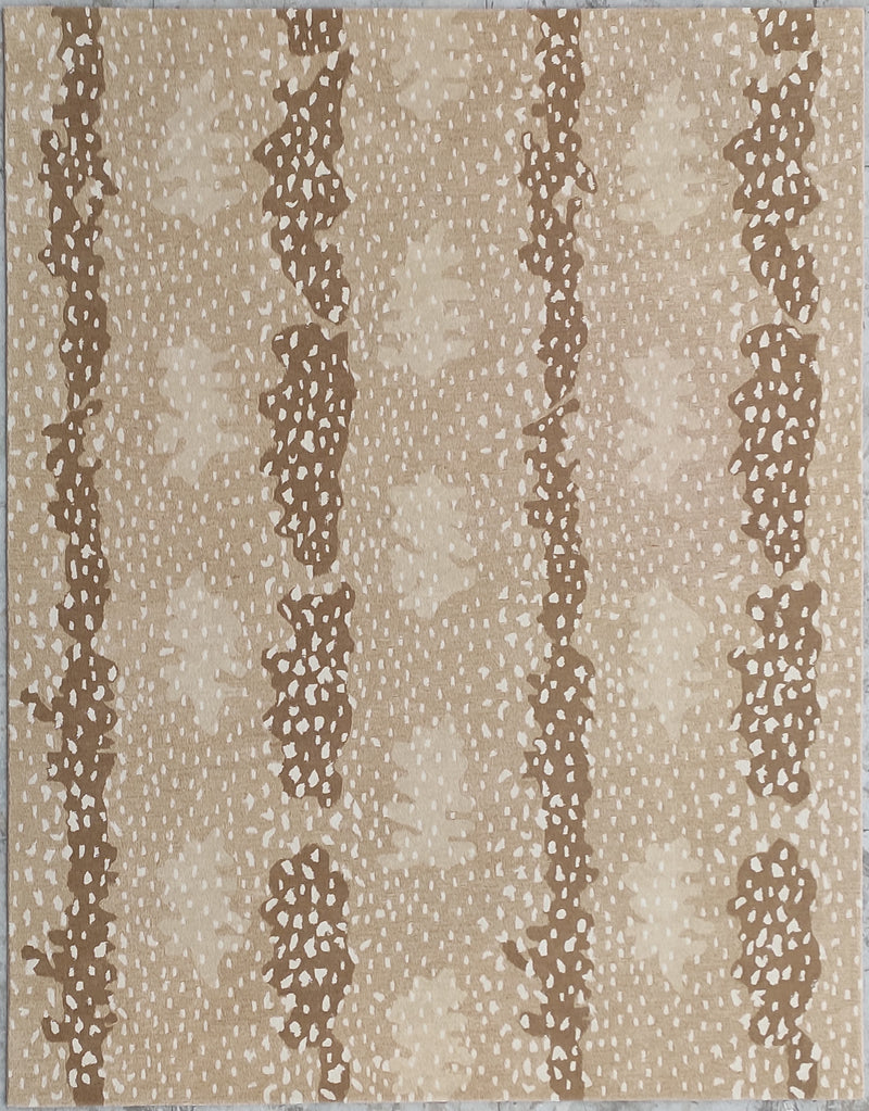 Antelope Tufted Beige | Hand Tufted Wool Area Rug | Modern Animal Print Carpet