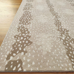 Antelope Tufted Beige | Hand Tufted Wool Area Rug | Modern Animal Print Carpet