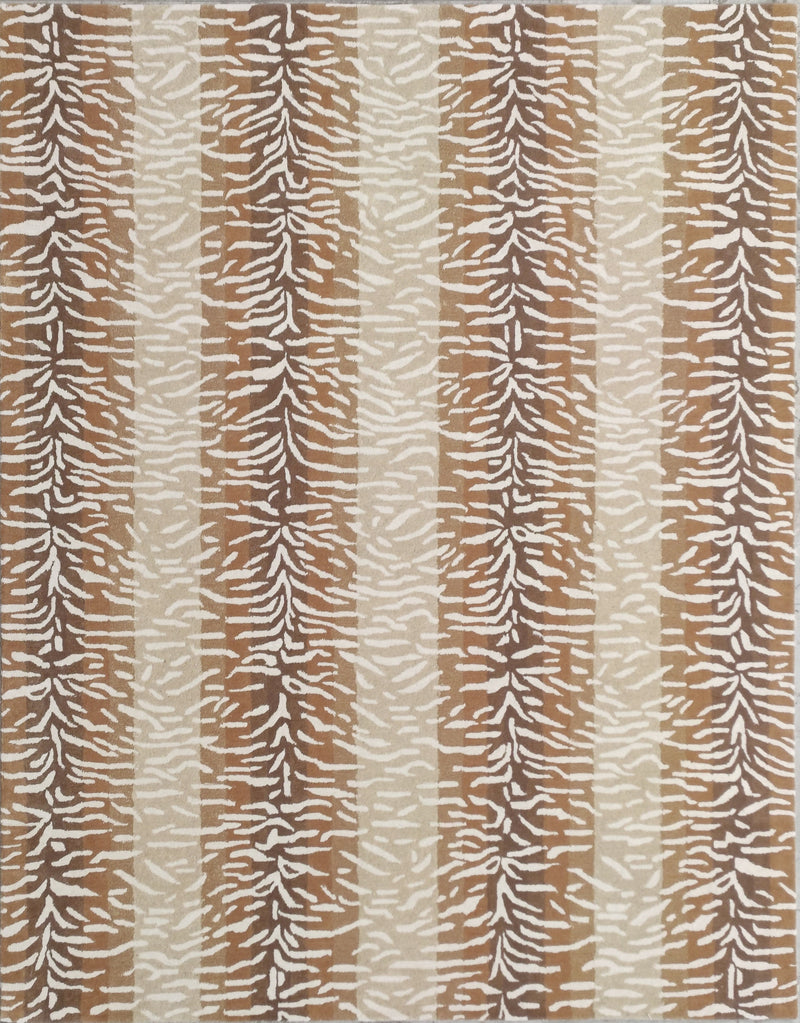 White Tiger Stripe Rug – Beige & Ivory Abstract Animal Pattern Area Rug