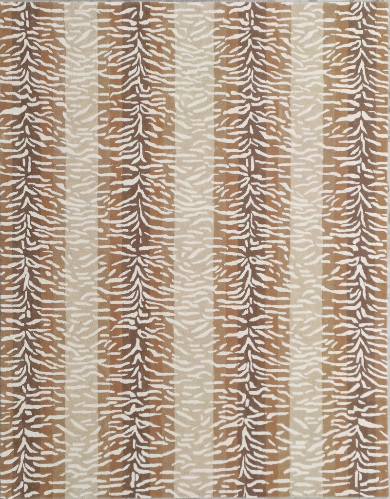 White Tiger Stripe Rug – Beige & Ivory Abstract Animal Pattern Area Rug