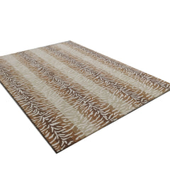 White Tiger Stripe Rug – Beige & Ivory Abstract Animal Pattern Area Rug