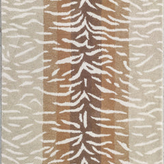 White Tiger Stripe Rug – Beige & Ivory Abstract Animal Pattern Area Rug
