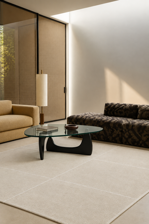Cream Grid Rug | Hand-Tufted Geometric Area Rug