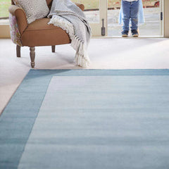 Minimalist Dusty Teal Tone-on-Tone Area Rug – Muted Seafoam & Teal
