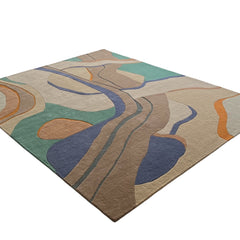 Abstract Hues - Modern | Hand Tufted Wool Abstract Area Rug | Contemporary Designer Carpet