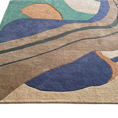 Abstract Hues - Modern | Hand Tufted Wool Abstract Area Rug | Contemporary Designer Carpet