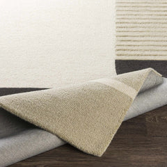 Architectural Geometric Line Area Rug – Cream, Ochre & Black Neutral Carpet