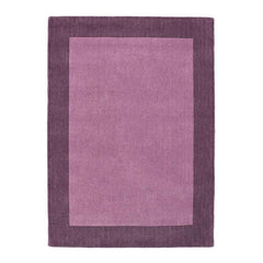 Muted Mauve & Deep Plum Border Area Rug – Monochromatic Purple Rug