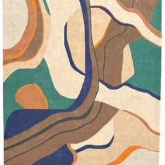 Abstract Hues - Modern | Hand Tufted Wool Abstract Area Rug | Contemporary Designer Carpet