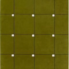 Milano Olive Hand-Tufted Wool Rug | Modern Grid Area Rug
