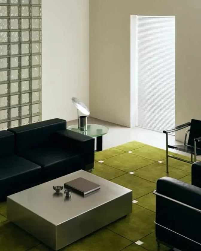 Milano Olive Hand-Tufted Wool Rug | Modern Grid Area Rug